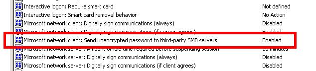 Send unencrypted password to third-party SMB servers