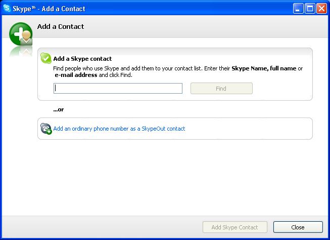 Skype Add Contact