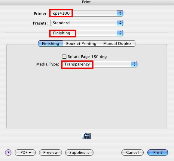 Mac OS X Transparency Settings