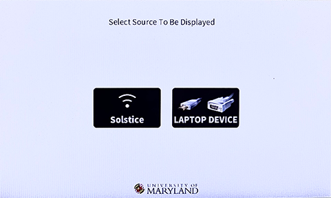 image of Crestron source selection